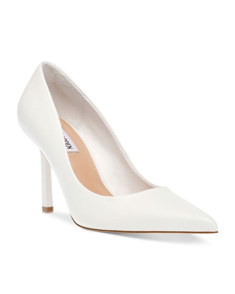 Steve Madden Women's Classie Pointed-Toe Stiletto Pumps White $44.69 Shoes