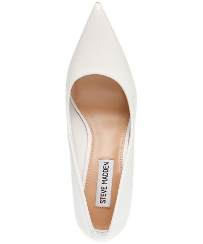 Steve Madden Women's Classie Pointed-Toe Stiletto Pumps White $44.69 Shoes