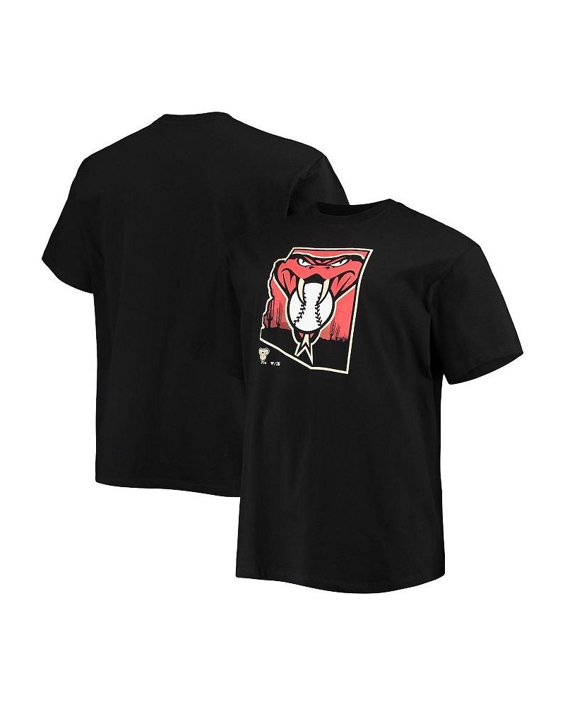 Men's Black Arizona Diamondbacks Big and Tall Hometown Collection Baja T-shirt $17.63 T-Shirts