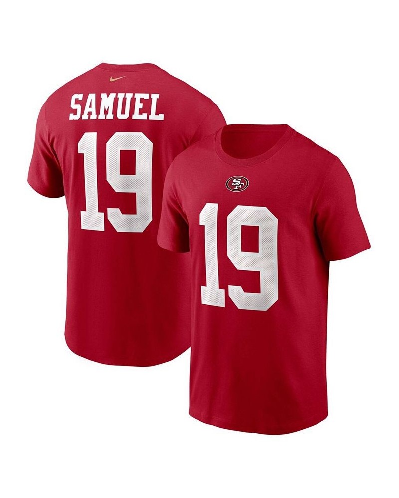 Men's Deebo Samuel Scarlet San Francisco 49ers Player Name and Number T-shirt $23.99 T-Shirts