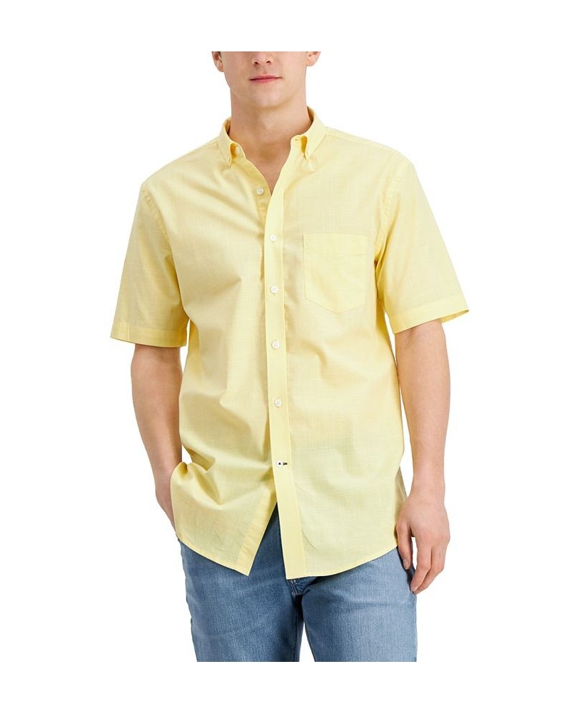 Men's Texture Check Stretch Cotton Shirt PD07 $16.69 Shirts