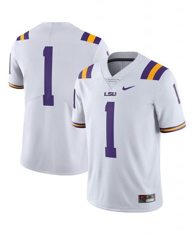 Men's 1 White LSU Tigers Team Limited Jersey $60.90 Jersey