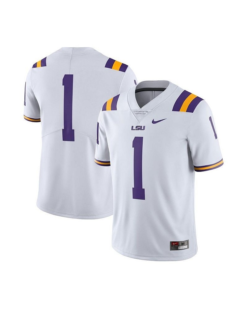 Men's 1 White LSU Tigers Team Limited Jersey $60.90 Jersey