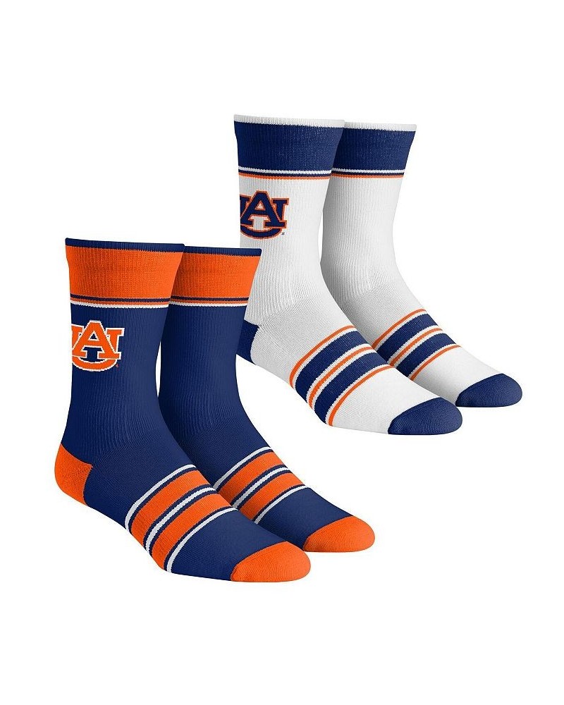 Men's and Women's Socks Auburn Tigers Multi-Stripe 2-Pack Team Crew Sock Set $16.10 Socks