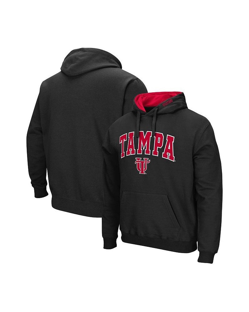 Men's Black University of Tampa Spartans Arch and Logo Pullover Hoodie $23.65 Sweatshirt