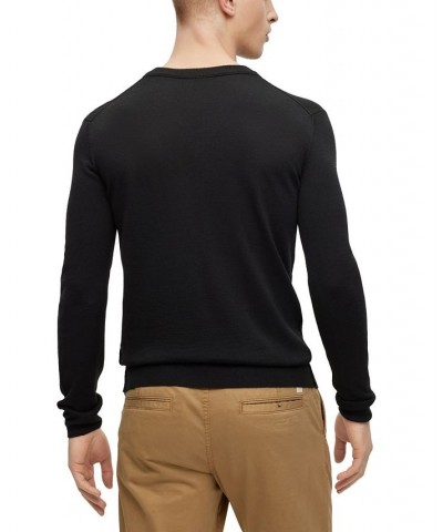 BOSS Men's Regular-Fit Wool V-Neck Sweater Black $35.64 Sweaters