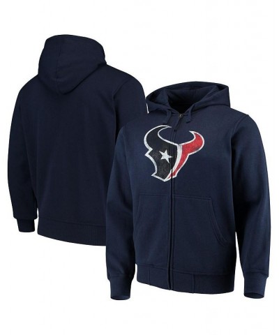 Men's Navy Houston Texans Primary Logo Full-Zip Hoodie $37.94 Sweatshirt