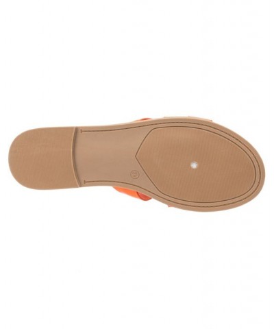 Women's Tiana Wide Width Flats Orange $29.02 Shoes