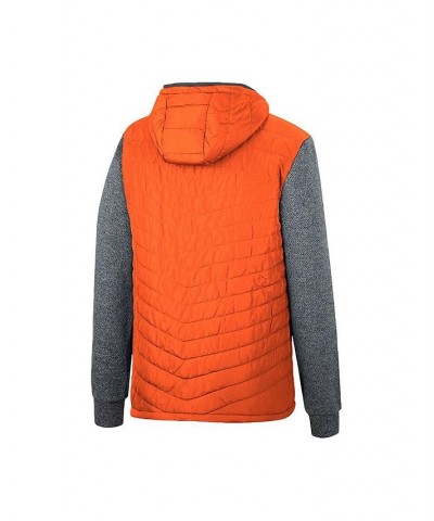 Men's Orange, Charcoal Oklahoma State Cowboys Course Herringbone Full-Zip Hoodie $43.20 Jackets