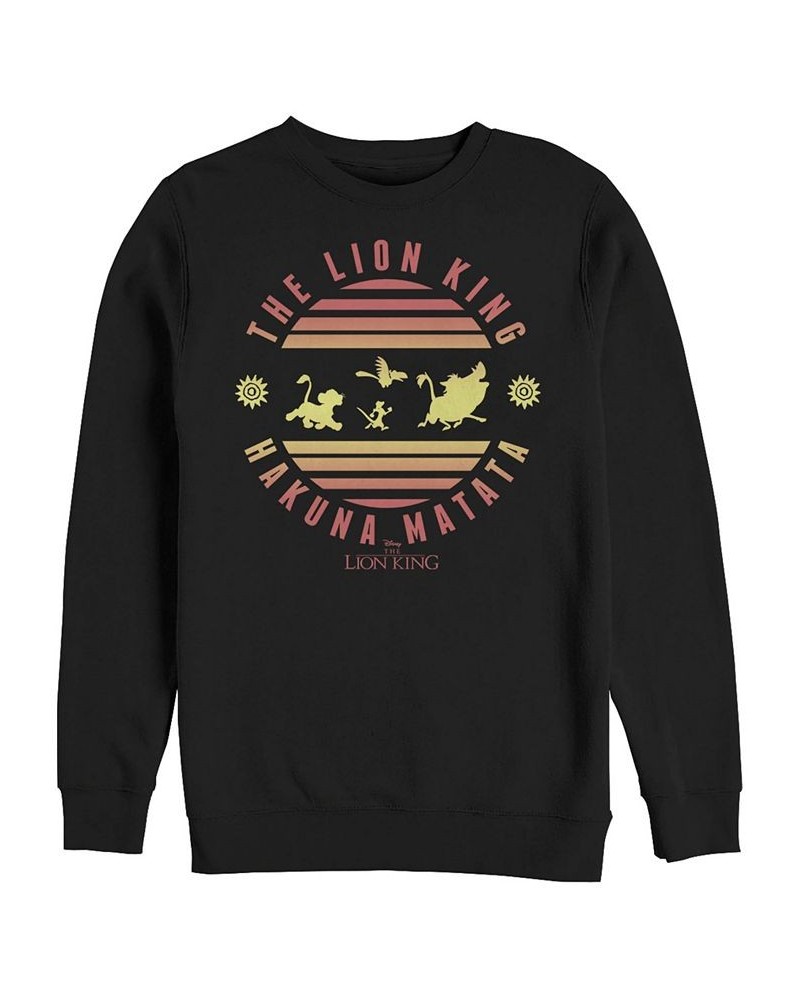 Disney Men's Lion King Hakuna Matata, Crewneck Fleece Black $24.20 Sweatshirt