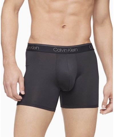 Men's 3-Pack Microfiber Stretch Boxer Briefs Black $17.33 Underwear