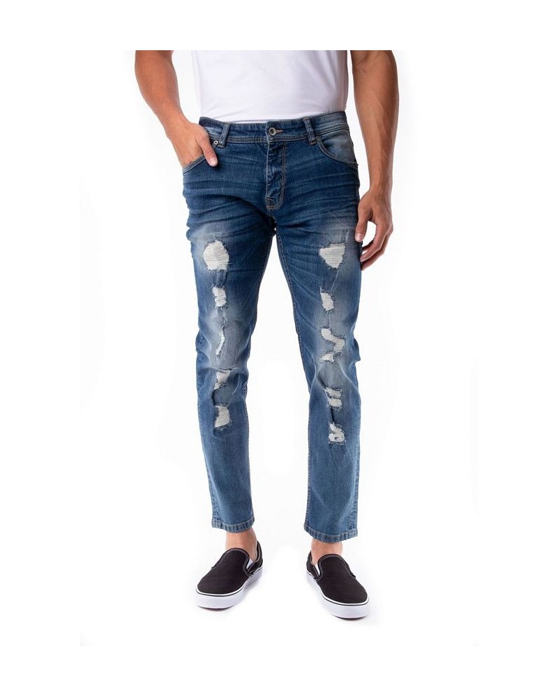 Men's Stretch 5 Pocket Skinny Jeans Blue $41.34 Jeans