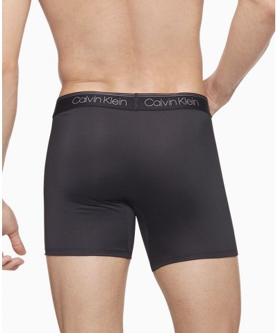 Men's 3-Pack Microfiber Stretch Boxer Briefs Black $17.33 Underwear