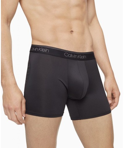 Men's 3-Pack Microfiber Stretch Boxer Briefs Black $17.33 Underwear