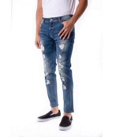 Men's Stretch 5 Pocket Skinny Jeans Blue $41.34 Jeans