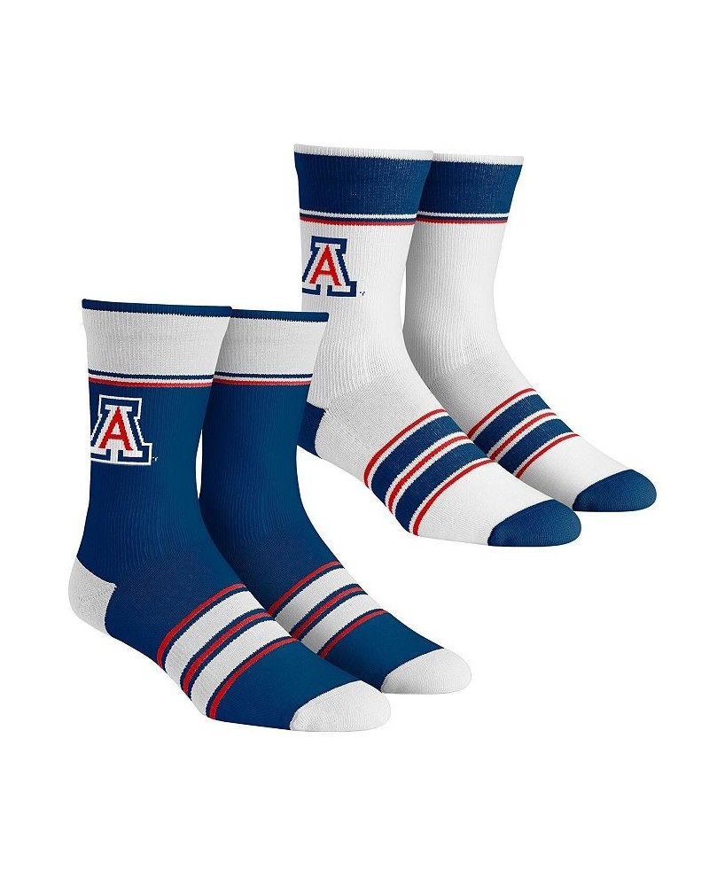 Men's and Women's Socks Arizona Wildcats Multi-Stripe 2-Pack Team Crew Sock Set $19.94 Socks