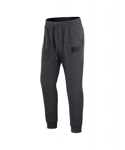 Men's Branded Heather Charcoal Philadelphia Flyers Authentic Pro Road Jogger Sweatpants $40.14 Pants