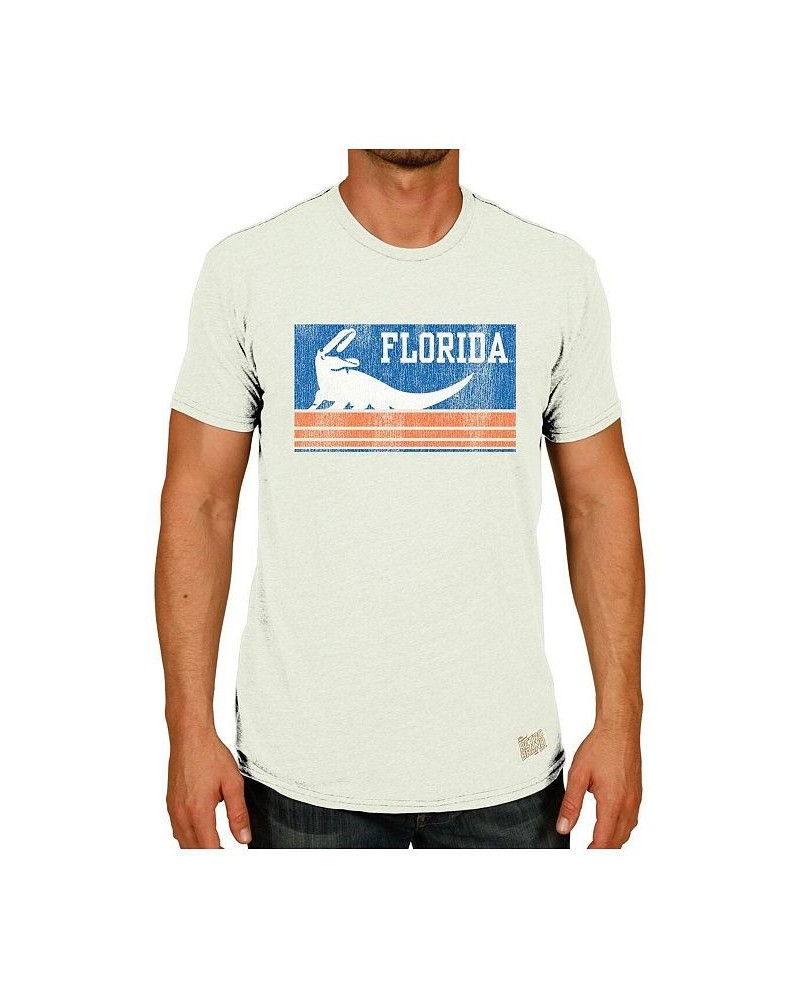 Men's Natural Florida Gators Vintage-Like Gator Tri-Blend T-shirt $19.20 T-Shirts