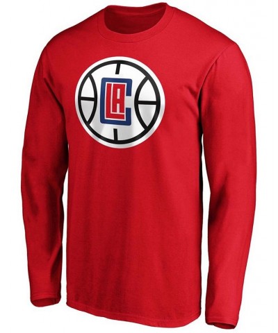 Men's Kawhi Leonard Red LA Clippers Team Playmaker Name Number Long Sleeve T-shirt $19.97 T-Shirts