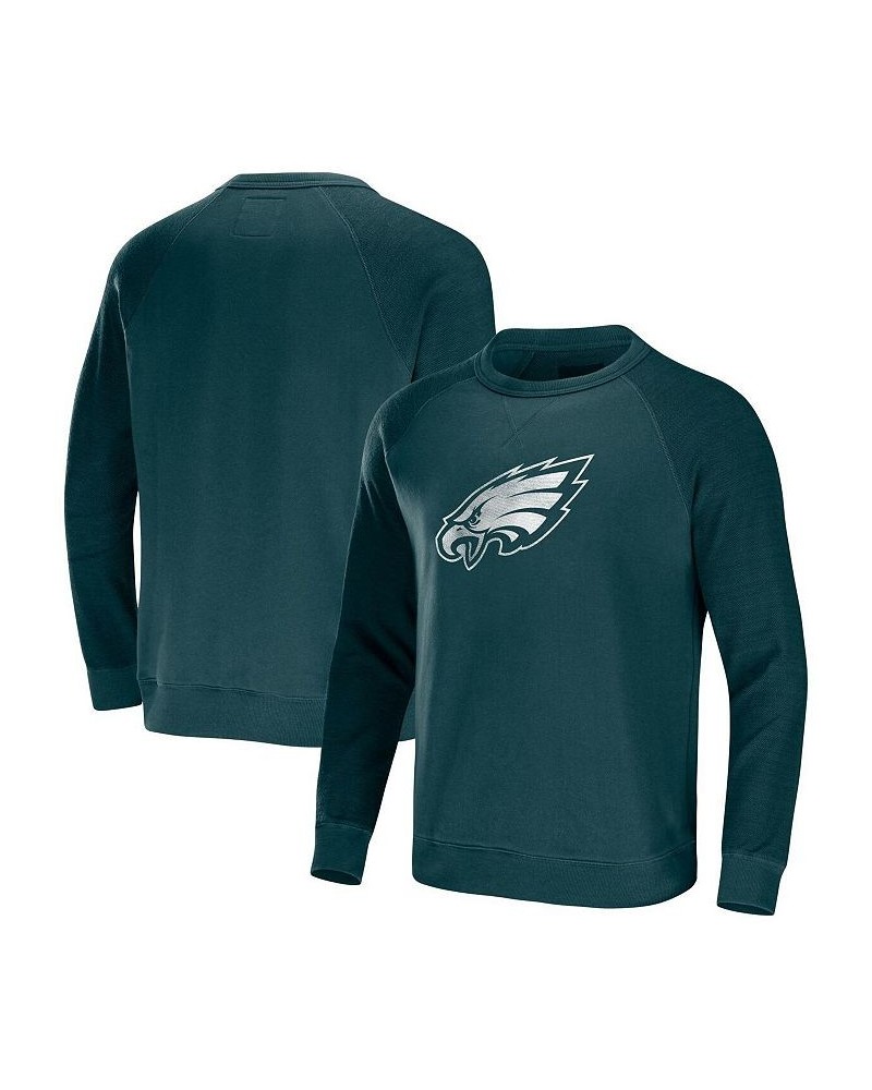 Men's NFL x Darius Rucker Collection by Midnight Green Philadelphia Eagles Raglan Fleece Pullover Sweatshirt $28.67 Sweatshirt