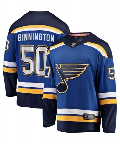 Men's Jordan Binnington Royal St. Louis Blues Home Premier Breakaway Player Jersey $86.95 Jersey