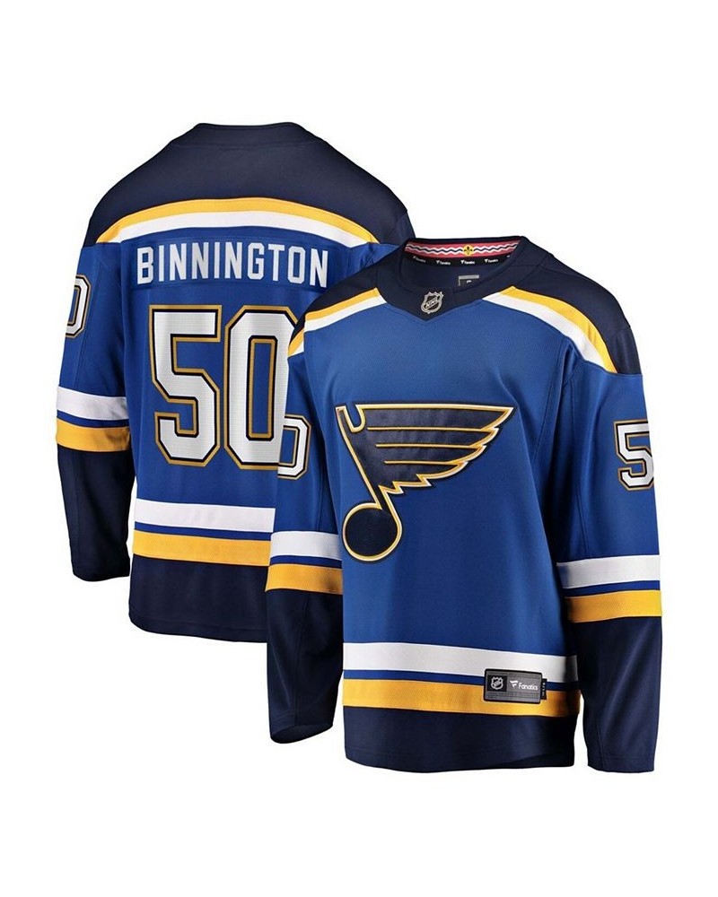 Men's Jordan Binnington Royal St. Louis Blues Home Premier Breakaway Player Jersey $86.95 Jersey