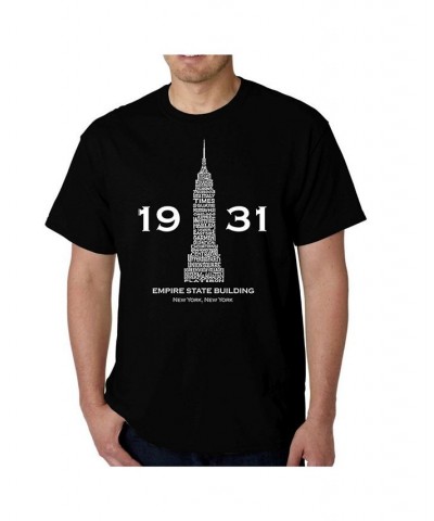 Men's Word Art - Empire State Building T-Shirt Black $17.84 T-Shirts