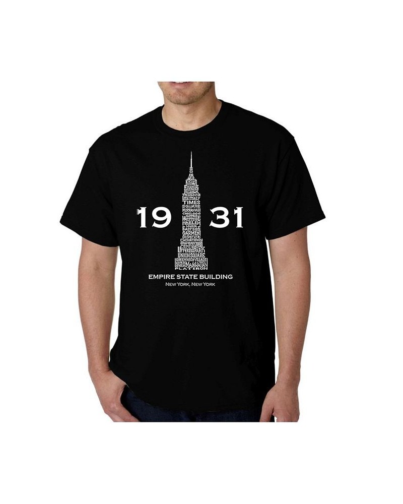 Men's Word Art - Empire State Building T-Shirt Black $17.84 T-Shirts