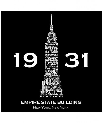 Men's Word Art - Empire State Building T-Shirt Black $17.84 T-Shirts