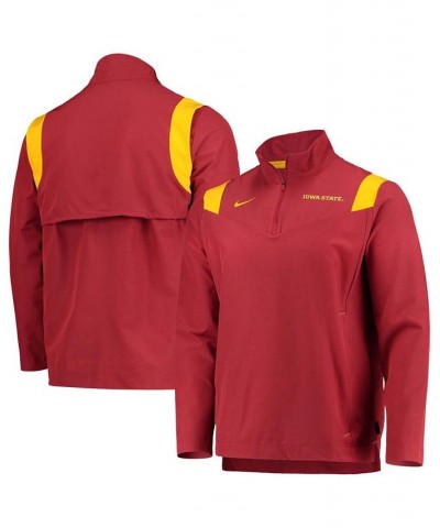 Men's Cardinal Iowa State Cyclones Coach Half-Zip Jacket $37.80 Jackets