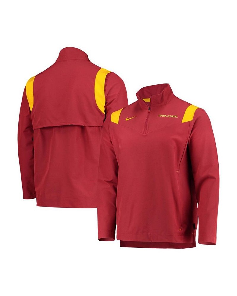 Men's Cardinal Iowa State Cyclones Coach Half-Zip Jacket $37.80 Jackets