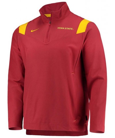 Men's Cardinal Iowa State Cyclones Coach Half-Zip Jacket $37.80 Jackets