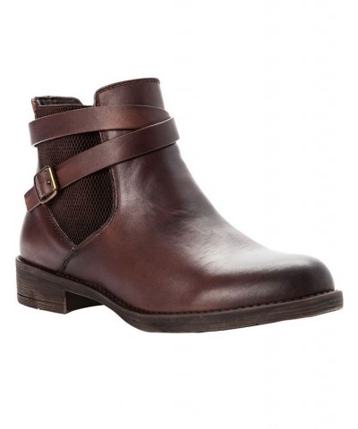 Women's Tatum Fashion Ankle Booties Brown $56.33 Shoes