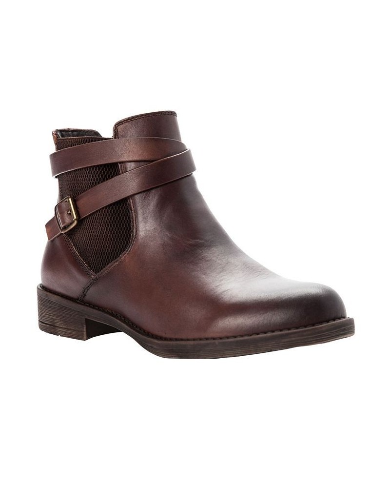 Women's Tatum Fashion Ankle Booties Brown $56.33 Shoes