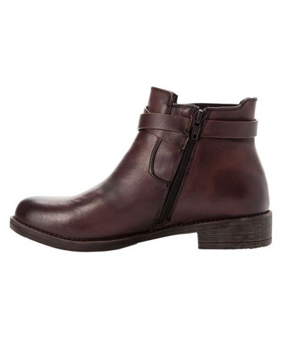 Women's Tatum Fashion Ankle Booties Brown $56.33 Shoes