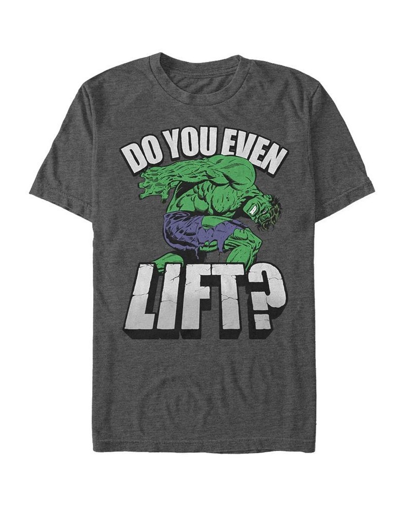 Marvel Men's Comic Collection Hulk Do You Even Lift Short Sleeve T-Shirt Gray $18.54 T-Shirts