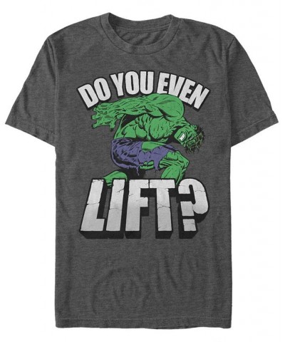 Marvel Men's Comic Collection Hulk Do You Even Lift Short Sleeve T-Shirt Gray $18.54 T-Shirts