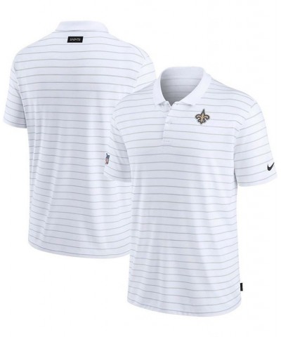 Men's Big and Tall White New Orleans Saints Sideline Victory Coaches Performance Polo $33.75 Polo Shirts