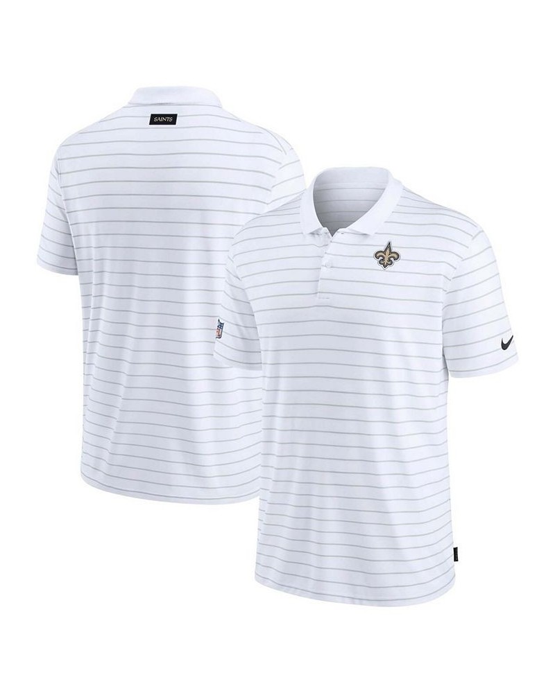 Men's Big and Tall White New Orleans Saints Sideline Victory Coaches Performance Polo $33.75 Polo Shirts