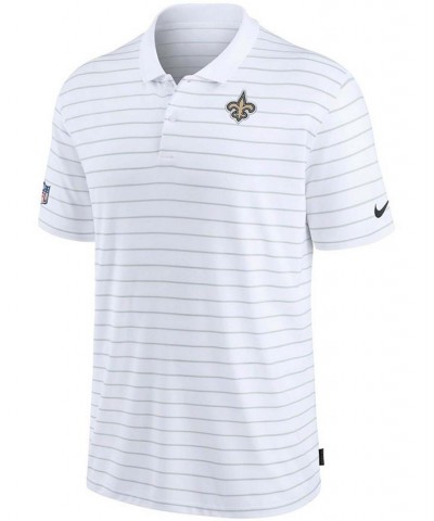 Men's Big and Tall White New Orleans Saints Sideline Victory Coaches Performance Polo $33.75 Polo Shirts