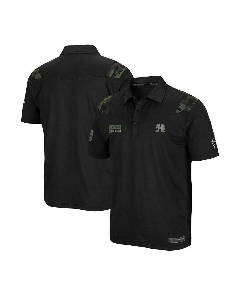 Men's Black Hawaii Warriors OHT Military-Inspired Appreciation Sierra Polo Shirt $32.99 Polo Shirts