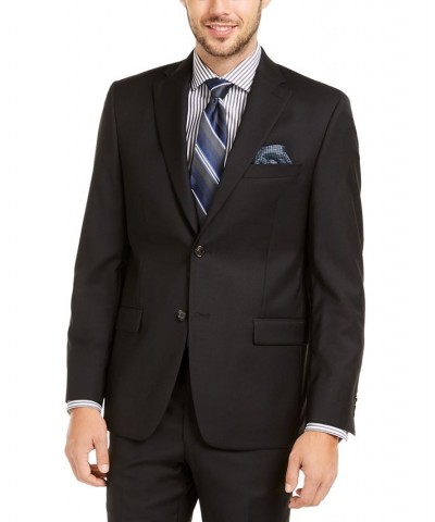 Men's Slim-Fit UltraFlex Stretch Solid Suit Separates Jacket Black $68.00 Suits