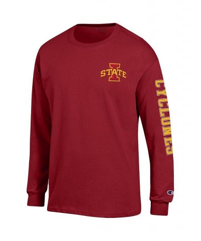 Men's Cardinal Iowa State Cyclones Team Stack Long Sleeve T-shirt $25.99 T-Shirts