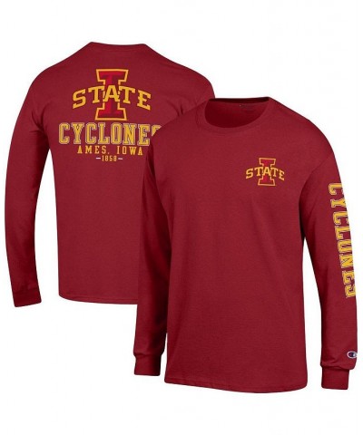 Men's Cardinal Iowa State Cyclones Team Stack Long Sleeve T-shirt $25.99 T-Shirts