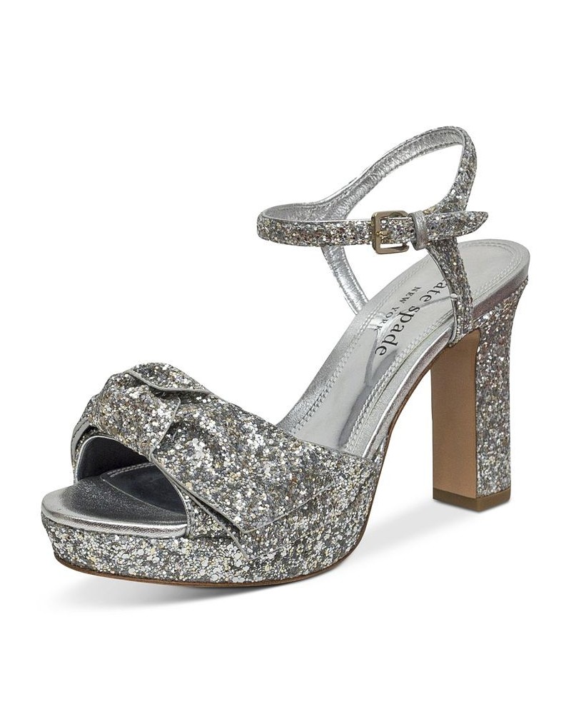 Women's Miya Glitter Dress Sandals Yellow $90.44 Shoes