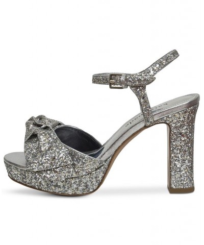 Women's Miya Glitter Dress Sandals Yellow $90.44 Shoes