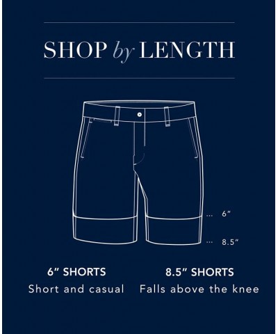 Men's Classic-Fit Stretch Flat-Front 6" Chino Deck Shorts Blue $29.19 Shorts