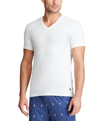 Men's 3-Pk. Slim-Fit Stretch V-Neck Undershirts White $30.25 Undershirt