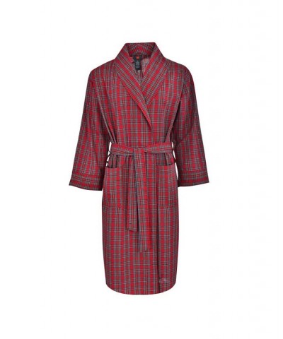 Hanes Men's Big and Tall Woven Shawl Robe Red Plaid $14.80 Pajama