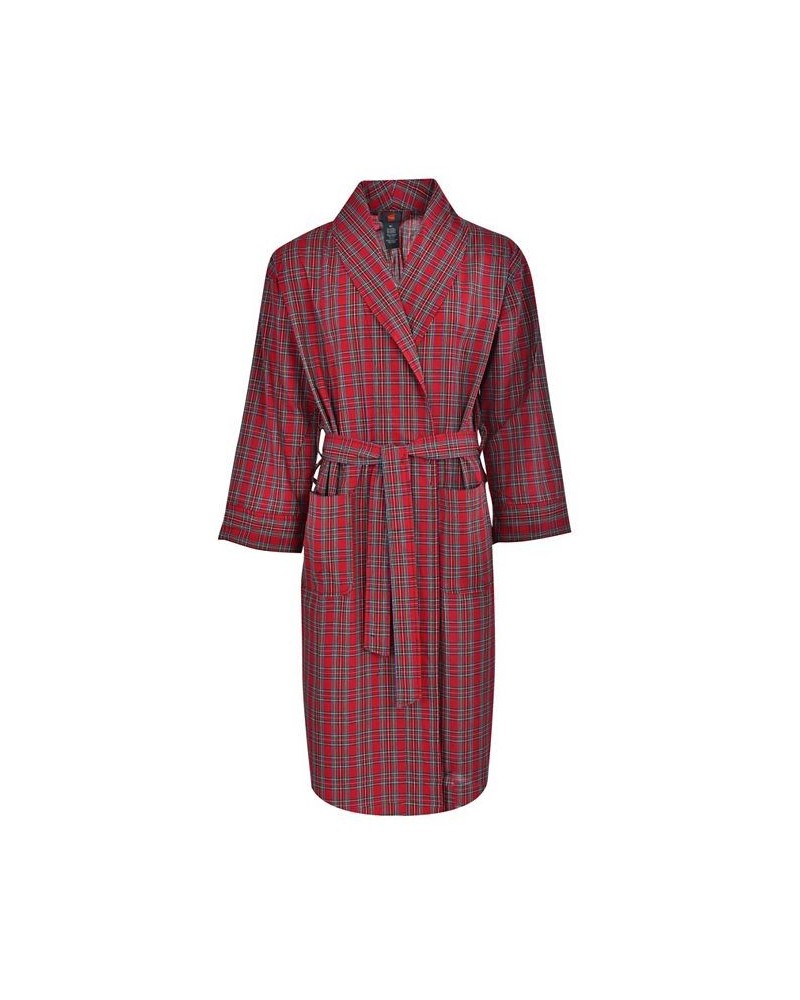 Hanes Men's Big and Tall Woven Shawl Robe Red Plaid $14.80 Pajama